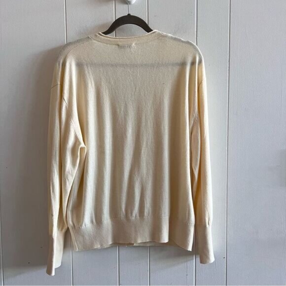 AYR The Airport Merino Wool Cream Cardigan - Picture 8 of 11